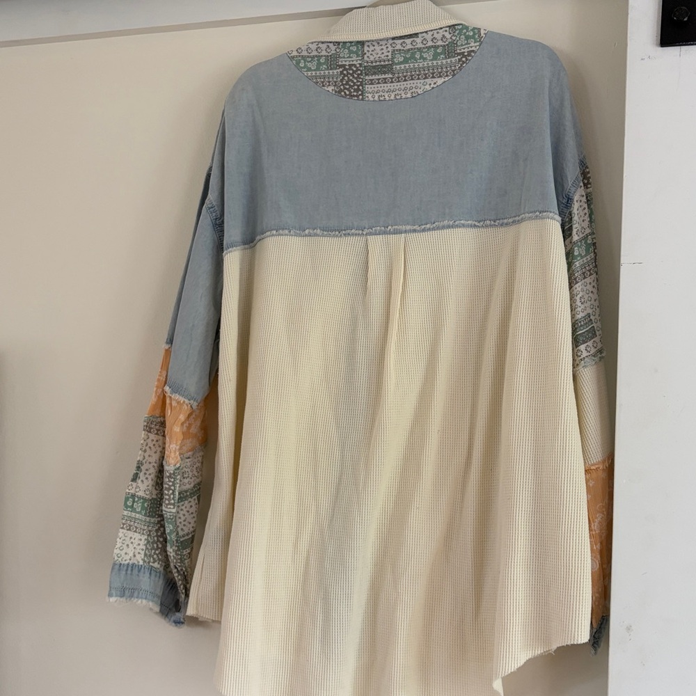 POL patchwork denim button up - Picture 5 of 5